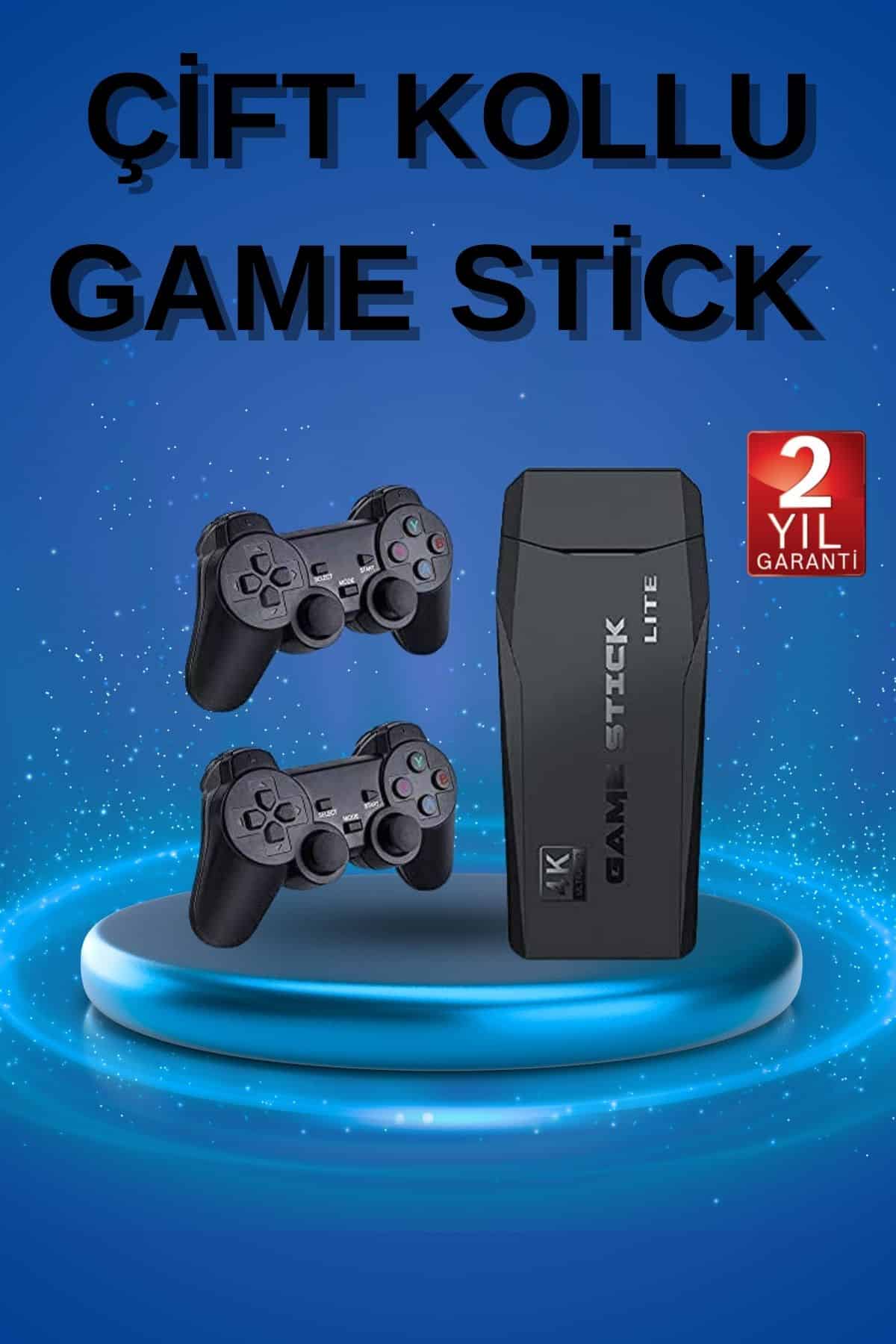 4K Game Stick Retro Oyunlar 3500 Oyunlu 2.4G Kablosuz Çift Kol