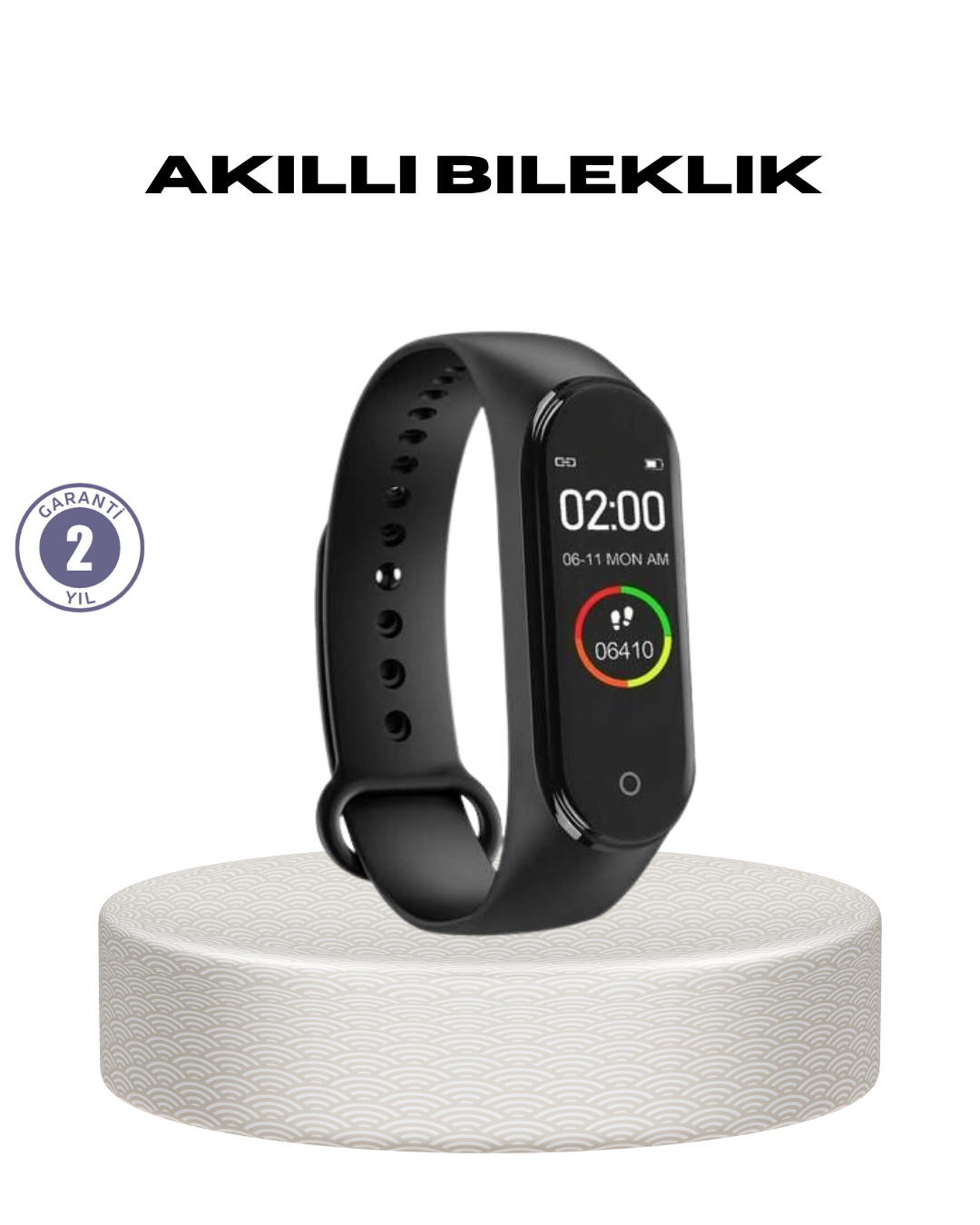 Akıllı Bileklik 0.96 İnç Ekran Kalp Atışlı Kan Basınçlı IP67 Suya Dayanıklı