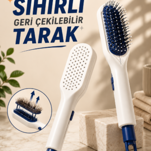 KENDİNİ TEMİZLEYEN SİHİRLİ GERİ ÇEKİLEBİLİR TARAK