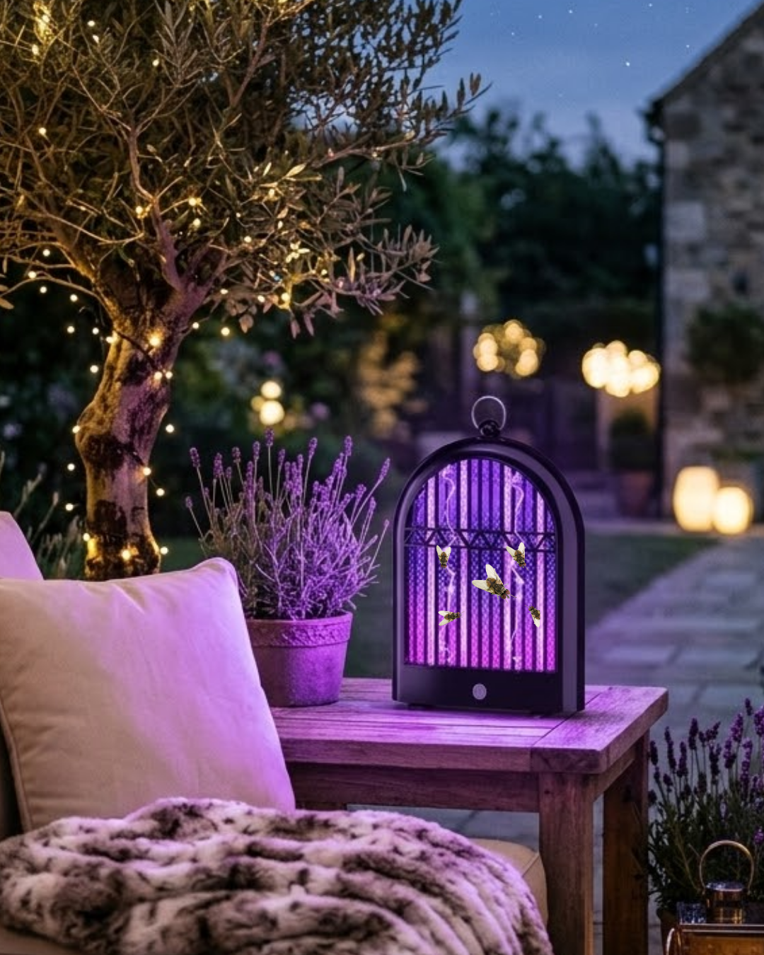 Şarjlı UV Böcek Öldürücü Lamba Balkon ve Bahçe İçin Uygun