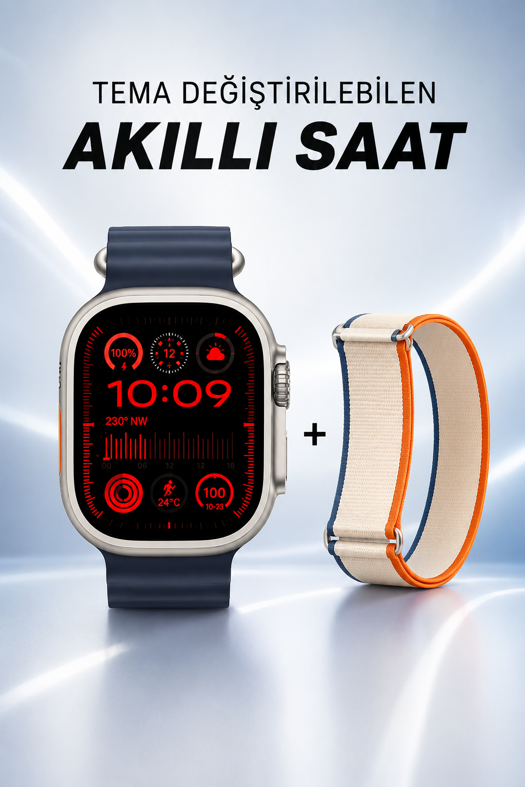 Akıllı Saat Yeni Nesil Sesli Asistan Uyku ve Sağlık Takibi Adımsayar