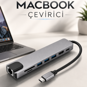 Çevirici Dönüştürücü Adaptör Macbook 3 In 1 Type-C To Hdmı USB 3.0