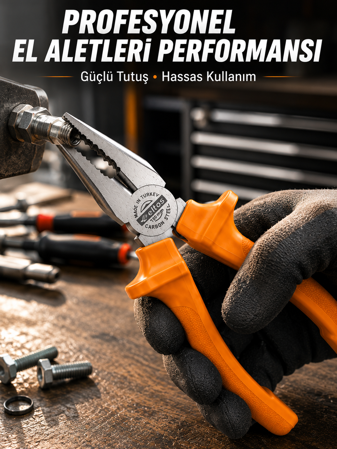 Ergonomik Saplı Hassas Kavrama Dövme Çelik Pense