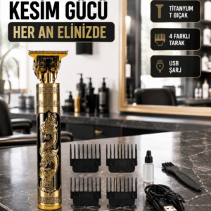 Şarjlı Titanyum Bıçaklı Saç Kesme Makinesi Yeni Nesil