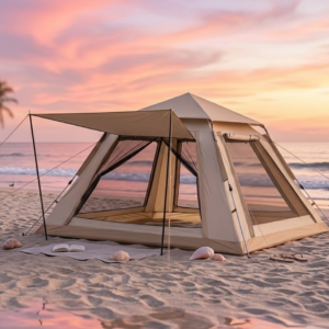Büyük Aile Kamp Çadırı 240x240x160 cm Gölgelikli 6 Kişilik Outdoor Çadır