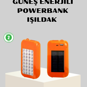 10000 mAh Güneş Enerjili Powerbank ve LED Kamp Lambası