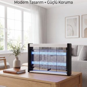 Elektrikli UV Sinek Öldürücü Lamba Çift Işıklı Güçlü Koruma