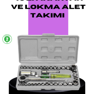 40 Parça Lokma Anahtar Seti Ayna Yüzey Karbon Çelik Dayanıklı Tamir Takımı