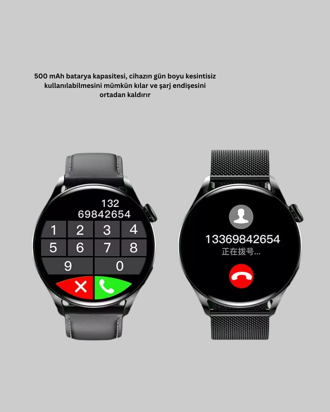 Akıllı Saat GPS Nabız Uyku Takibi Sesli Arama Titreşim Bildirimli
