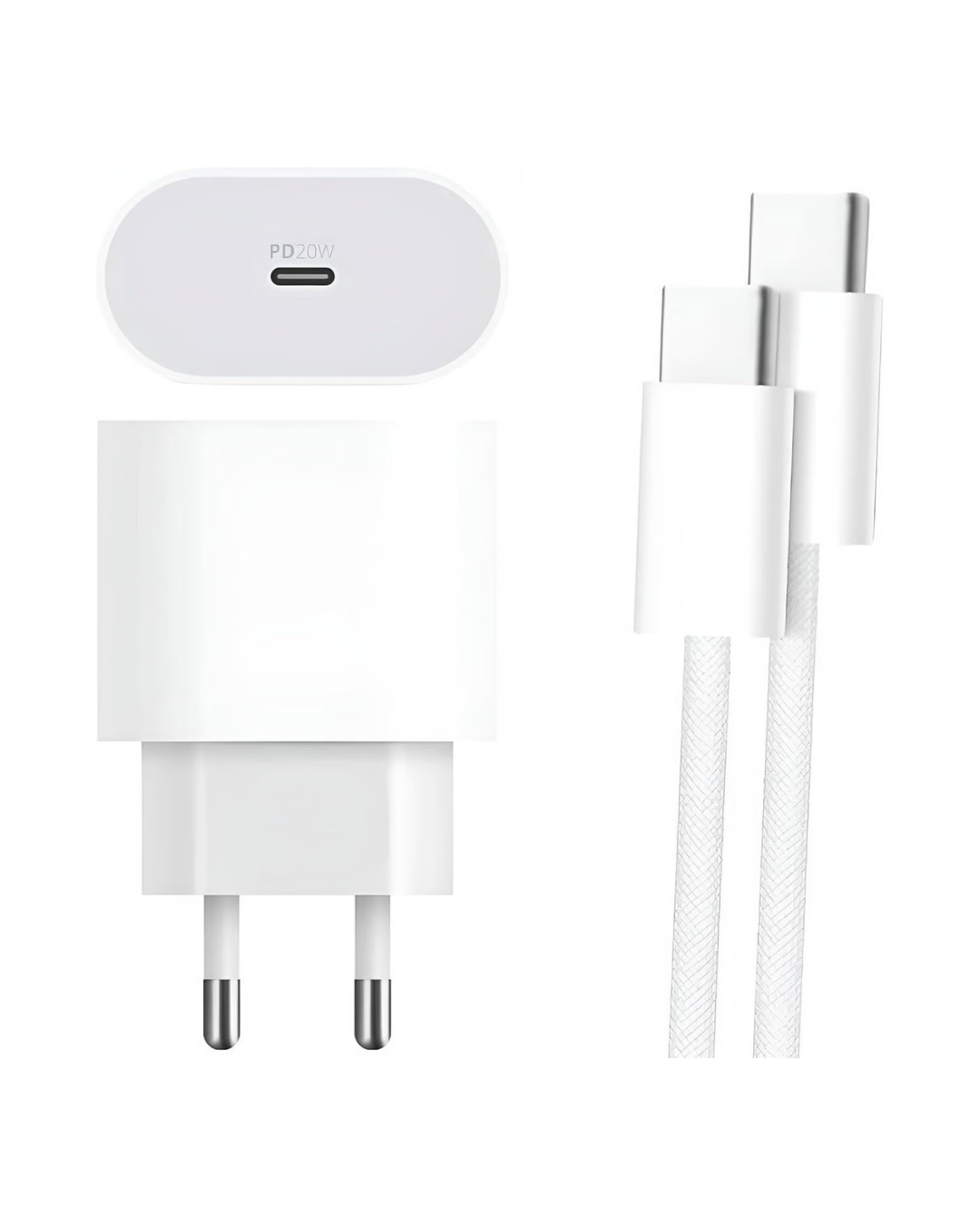 Type-C to C Kablolu 35W Hızlı Şarj Başlığı Set