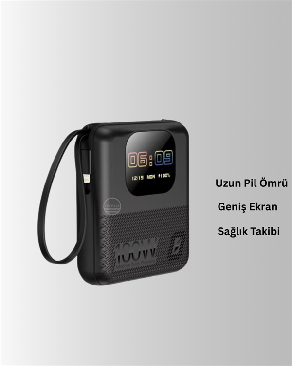 3'ü 1 Arada Akıllı Powerbank Saat ve Hoparlör 10.000 mAh
