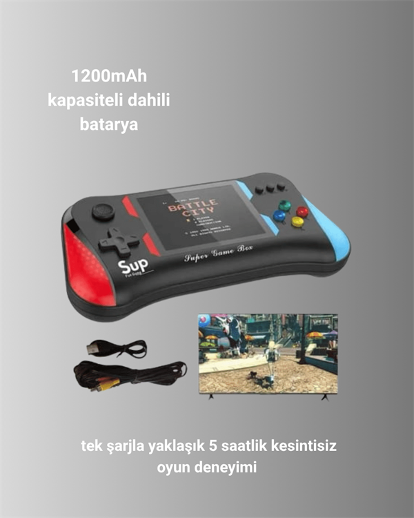 3.5 İnç Ekranlı Klasik Oyun Konsolu – 500 Dahili Oyun