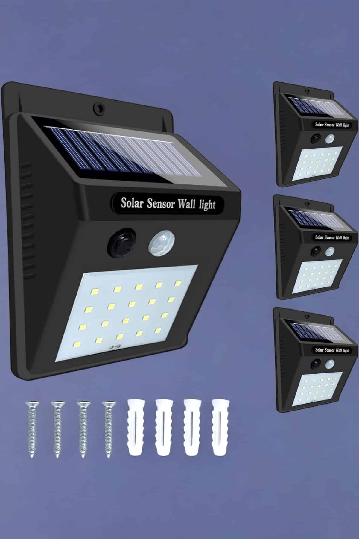 Solar Lamba Giriş, Bahçe Yol Avlu Hareket Sensörlü Led