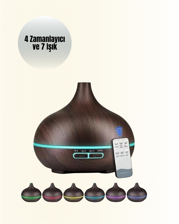 550 ml Kapasiteli Ultrasonik Difüzör – Yağsız Nemlendirici Kullanımıyla Uyumlu Yeni Nesil