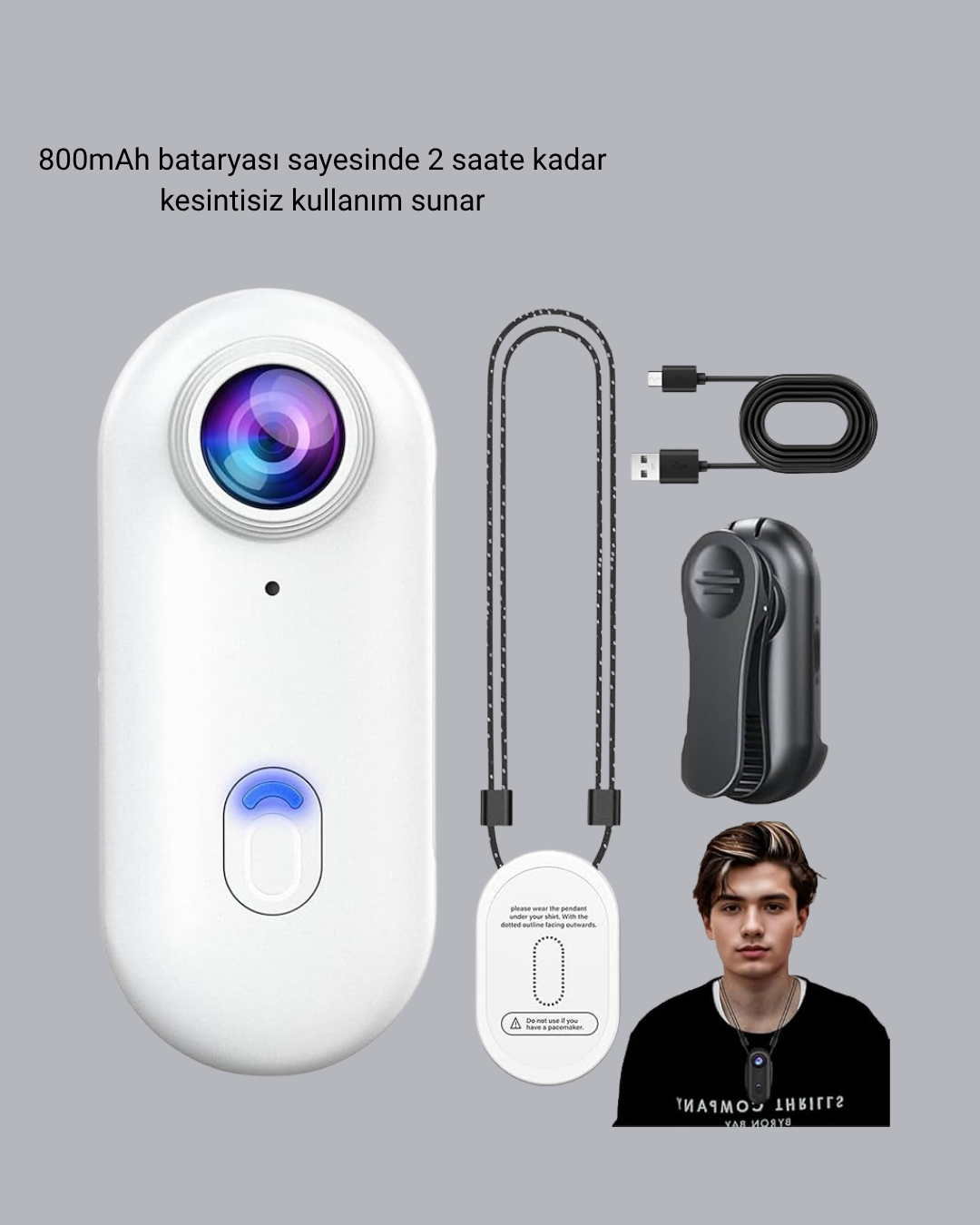 Kompakt 4K Aksiyon Kamerası Suya Dayanıklı WiFi ve 120° Geniş Açı