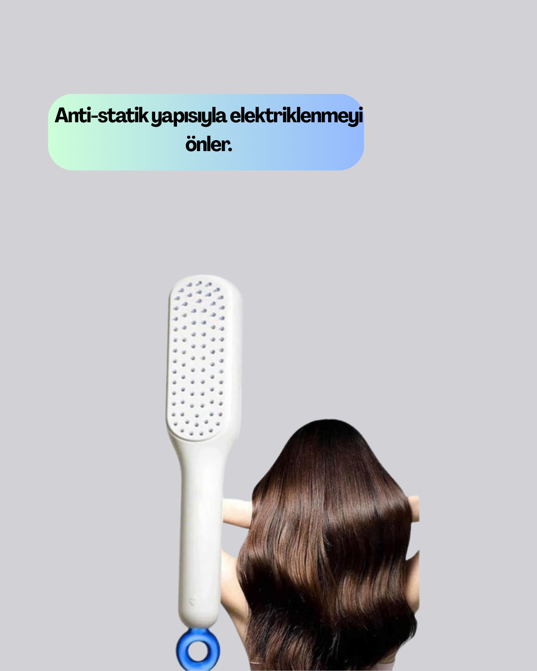 Pratik Mekanizmalı Saç Tarağı – Kendi Kendini Temizler, Taşınabilir