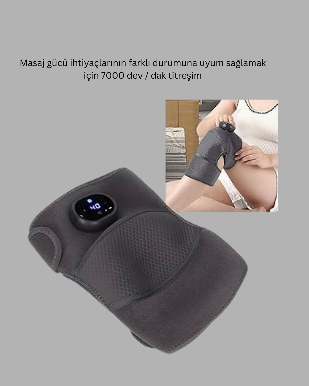 3 Seviyeli Titreşimli Isıtmalı Diz Bakım Masaj Cihazı Yeni Nesil