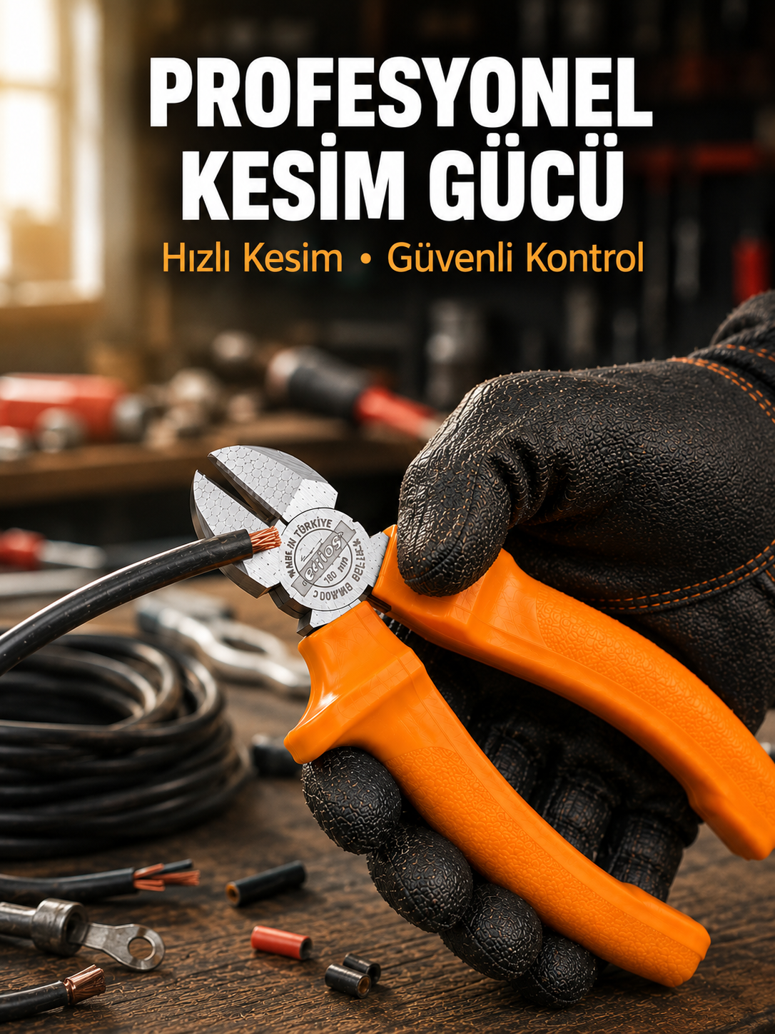 Elektrik ve Teknik Çalışmalar İçin Profesyonel Dövme Çelik Yan Keski