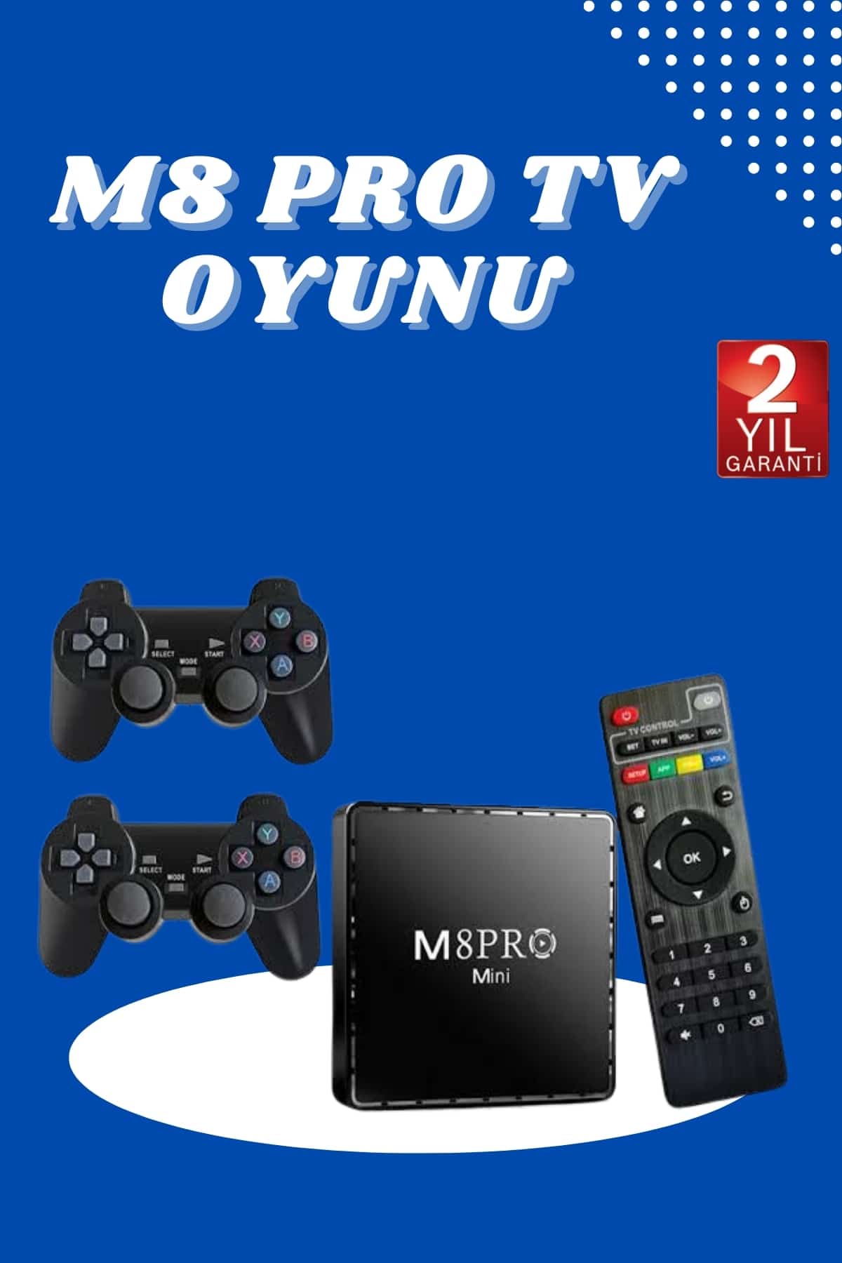 M8 PRO MINI 4K 8K 10K HD HDR Android TV 5G Oyun Konsolu 10000 Oyunlu