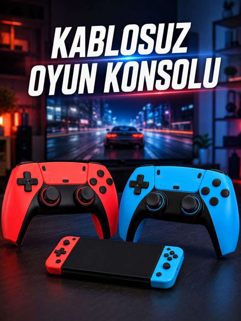 Kablosuz Oyun Konsolu HDMI Çıkışlı Çift Kontrolcülü Retro Oyun Seti
