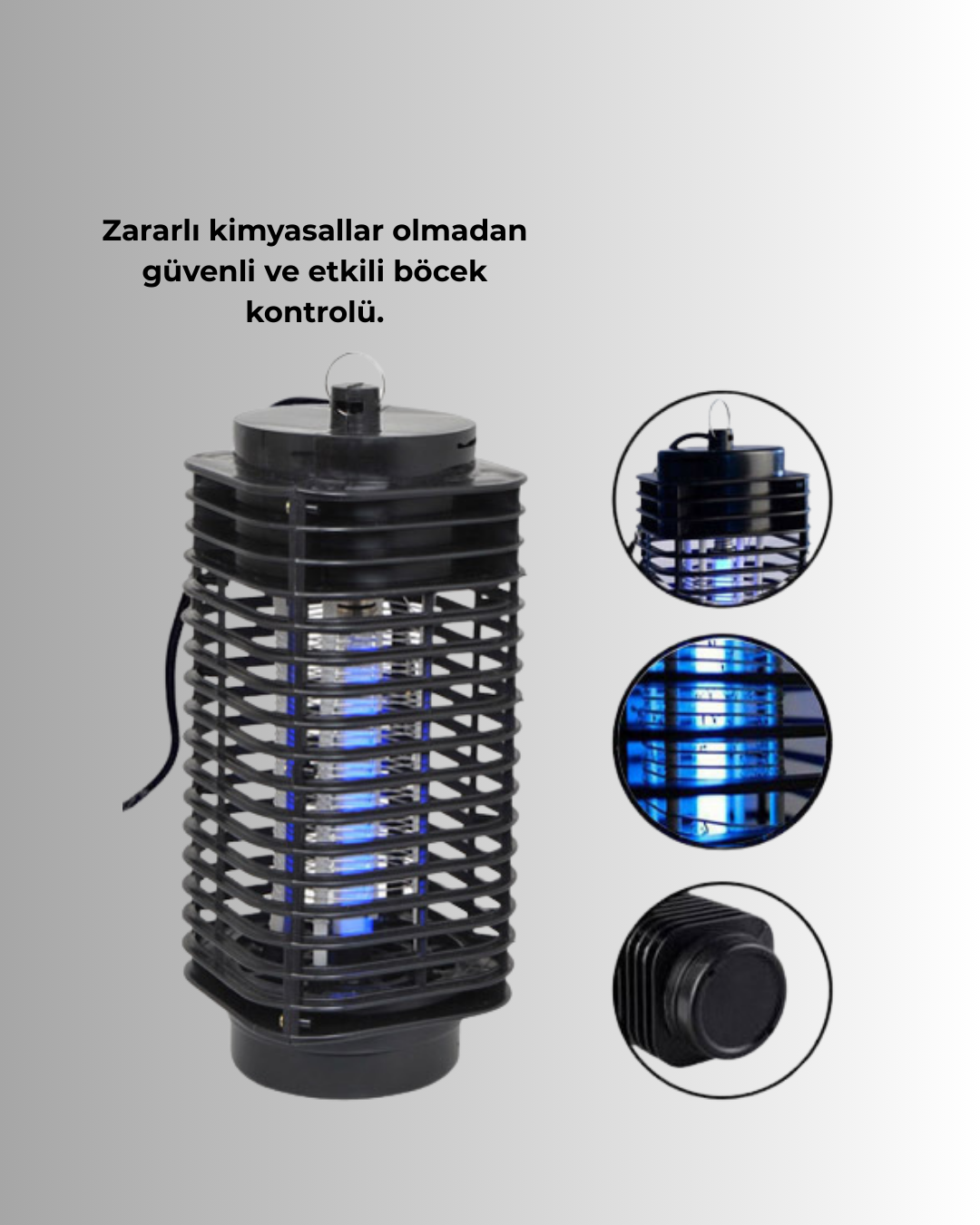 Çevre Dostu Elektrikli Sivrisinek Öldürücü Lamba – 50m² Etki Alanı Yeni Nesil