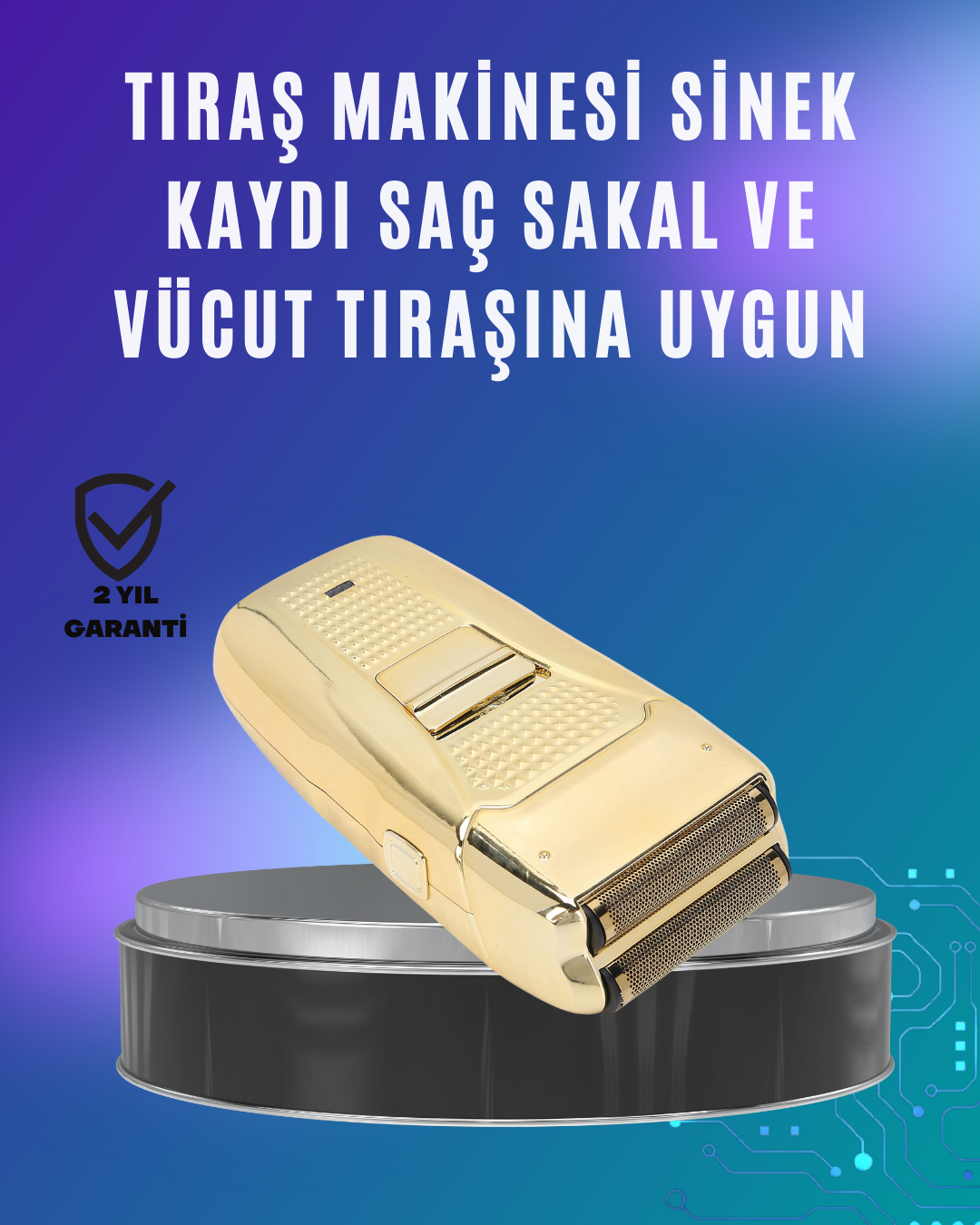 Güçlü Motorlu Kablolu Sakal ve Bıyık Tıraş Makinesi Çelik Bıçaklı