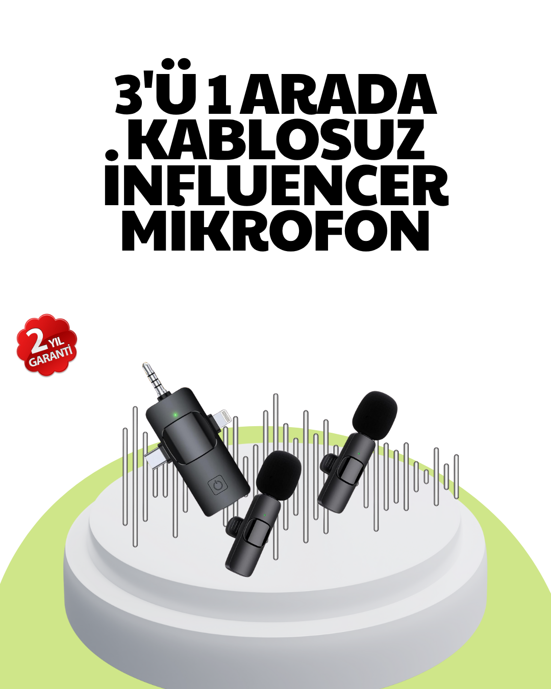 Çok Yönlü Mikrofon - Net Ses, Uzun Pil