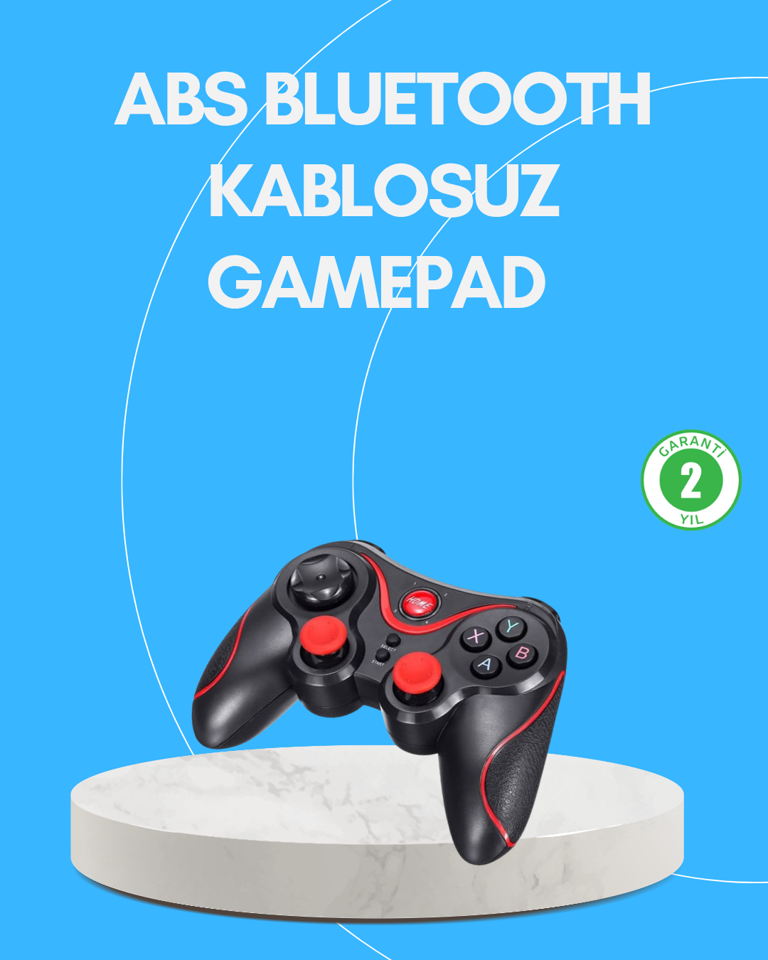 Uzun Pil Ömürlü Kablosuz Oyun Kumandası PC Telefon Tablet İçin