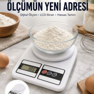 10 Kg Kapasiteli LCD Ekranlı Dijital Mutfak Tartıs Yeni Nesil