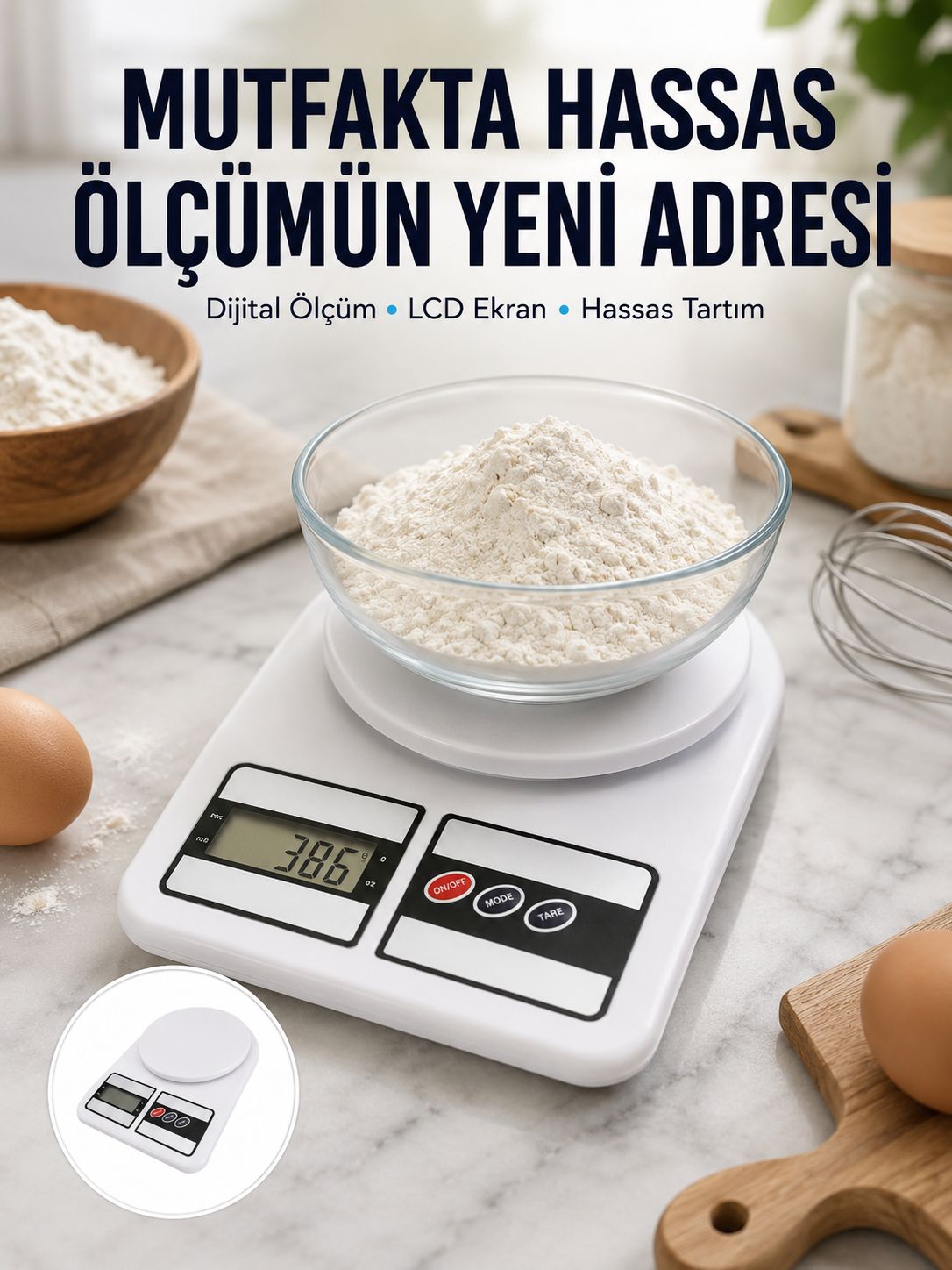 10 Kg Kapasiteli LCD Ekranlı Dijital Mutfak Tartıs Yeni Nesil