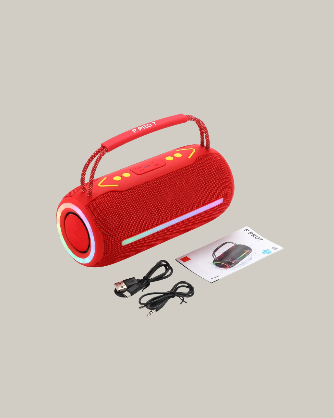 Suya Dayanıklı 20W RGB Hoparlör Bluetooth, USB, SD Kart ve AUX Girişli