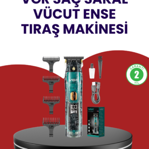 VGR V-695 Şarjlı Profesyonel Erkek Saç Sakal Tıraş Makinesi IPX7 Su Geçirmez