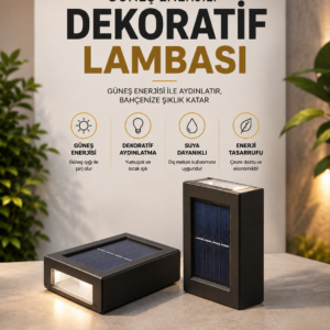 Bahçe Aydınlatması Solar Güneş Enerjili Dekoratik Led Işıklı Lamba