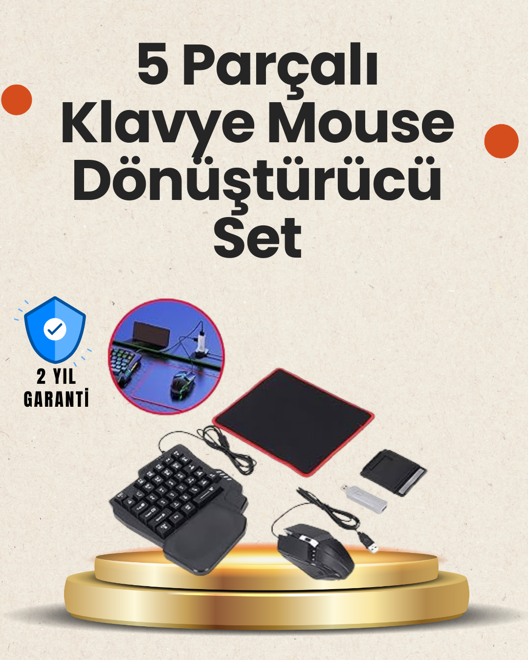 Bluetooth 5.3 Mobil Oyun Klavye Mouse Seti | FPS ve Battle Royale İçin