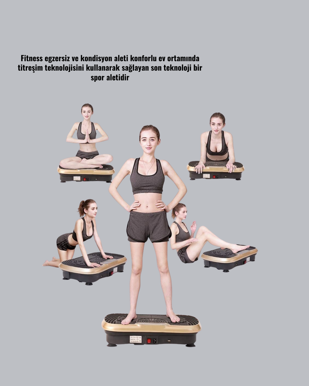Evde Spor İçin Titreşimli Plate Fitness Platformu Yeni Nesil