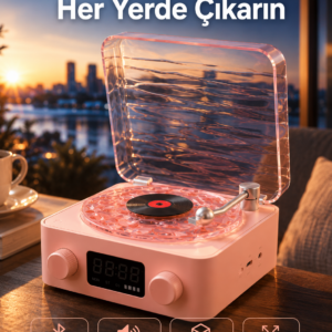 Retro Kristal Netliğinde Ses – Gece Işıklı Retro Bluetooth Hoparlör Yeni Nesil