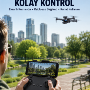Havadan Çekim İçin Çift Kameralı Kompakt ve Kolay Taşınabilir Drone