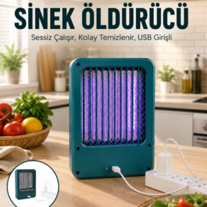 Sessiz Çalışan USB Destekli Elektrikli Sinek Öldürücü Makinesi