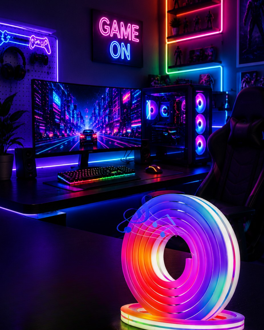 Uygulama Kontrollü RGB Neon Led Şerit Işık 16 Milyon Renk Destekli