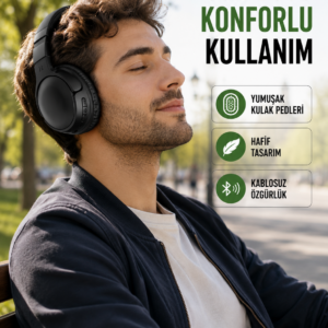 3.2 cm Sürücülü Ergonomik Kablosuz Kulaklık