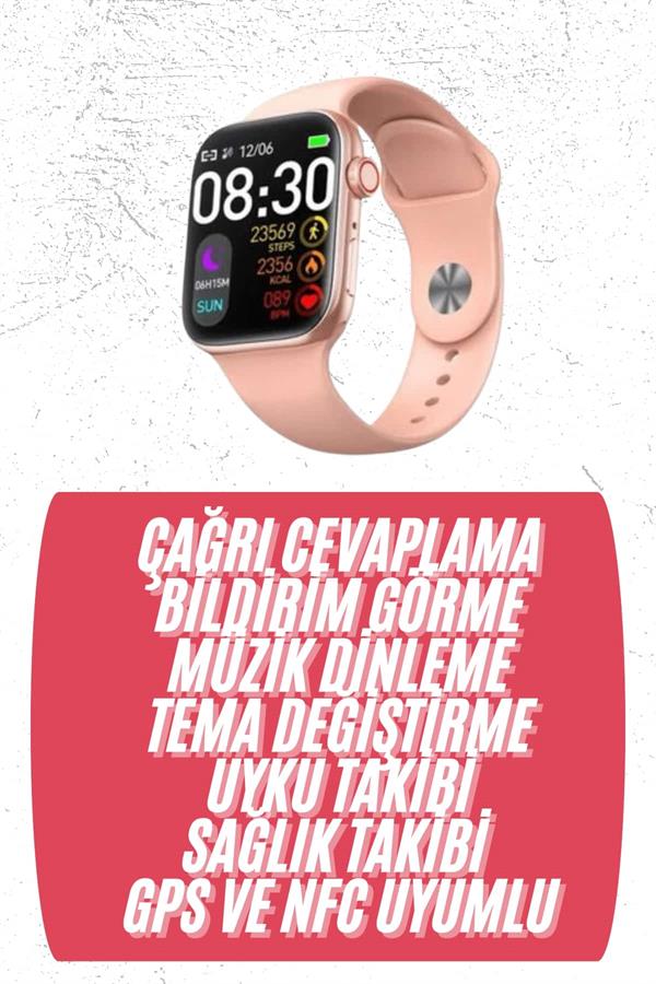 Akıllı Saat Bluetooth Bağlantılı Bluetooth Arama ve Sosyal Medya Bildirim Destekli