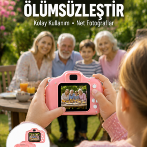 Taşınabilir HD Dijital Kamera Video Kayıt Fotoğraf Çekim USB Bağlantılı Şarjlı Yeni Nesil