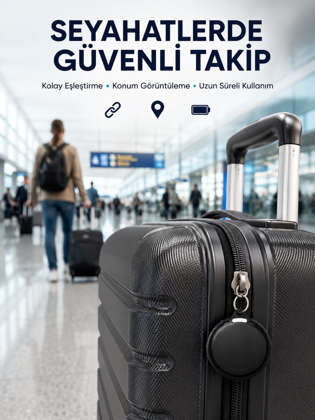 Akıllı Bluetooth Takip Cihazı AirTag Apple ve Android Uyumlu