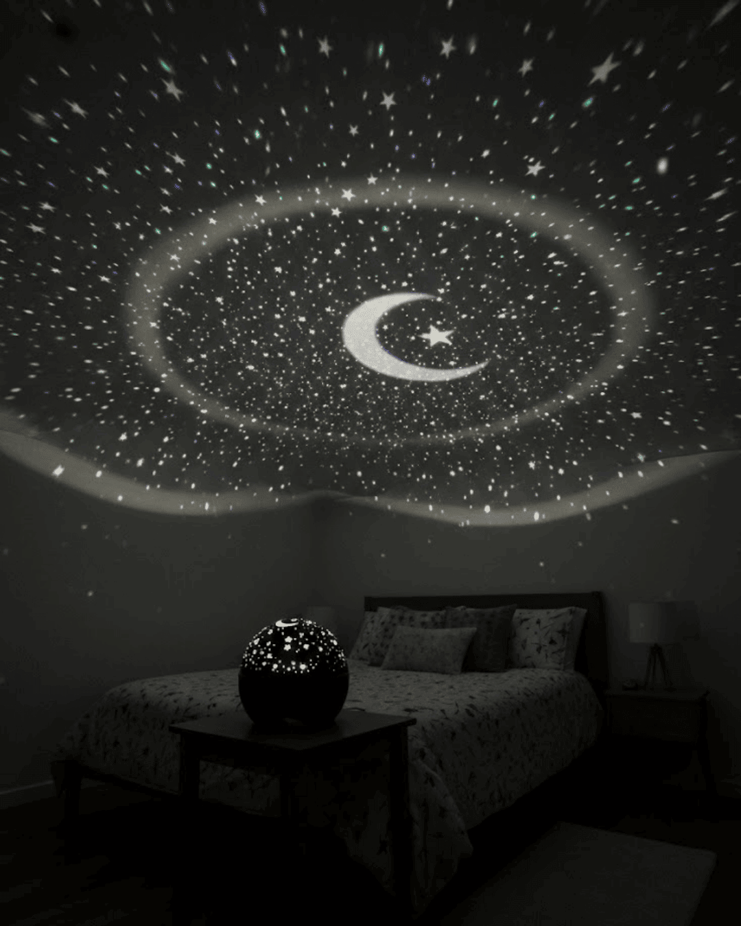 Fişli Yıldız Projektör Gece Lambası Müzikli