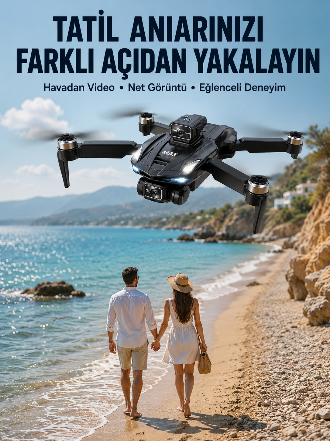 Taşınabilir Katlanabilir Drone ile Açık Alanlarda Keyifli Uçuş Deneyimi