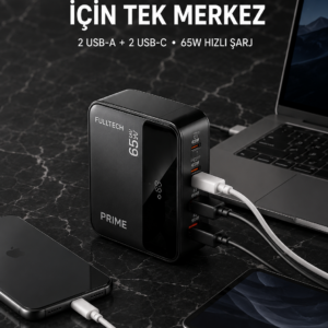 4 Portlu GaN Masaüstü Hızlı Şarj İstasyonu