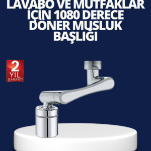 Esnek 1080° Musluk Başlığı 3 Eklemli Hareketli Su Modlu Lavabo Aparatı