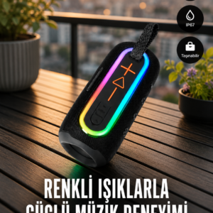 Taşınabilir Şarjlı Bluetooth Hoparlör Güçlü Bas Yeni Nesil