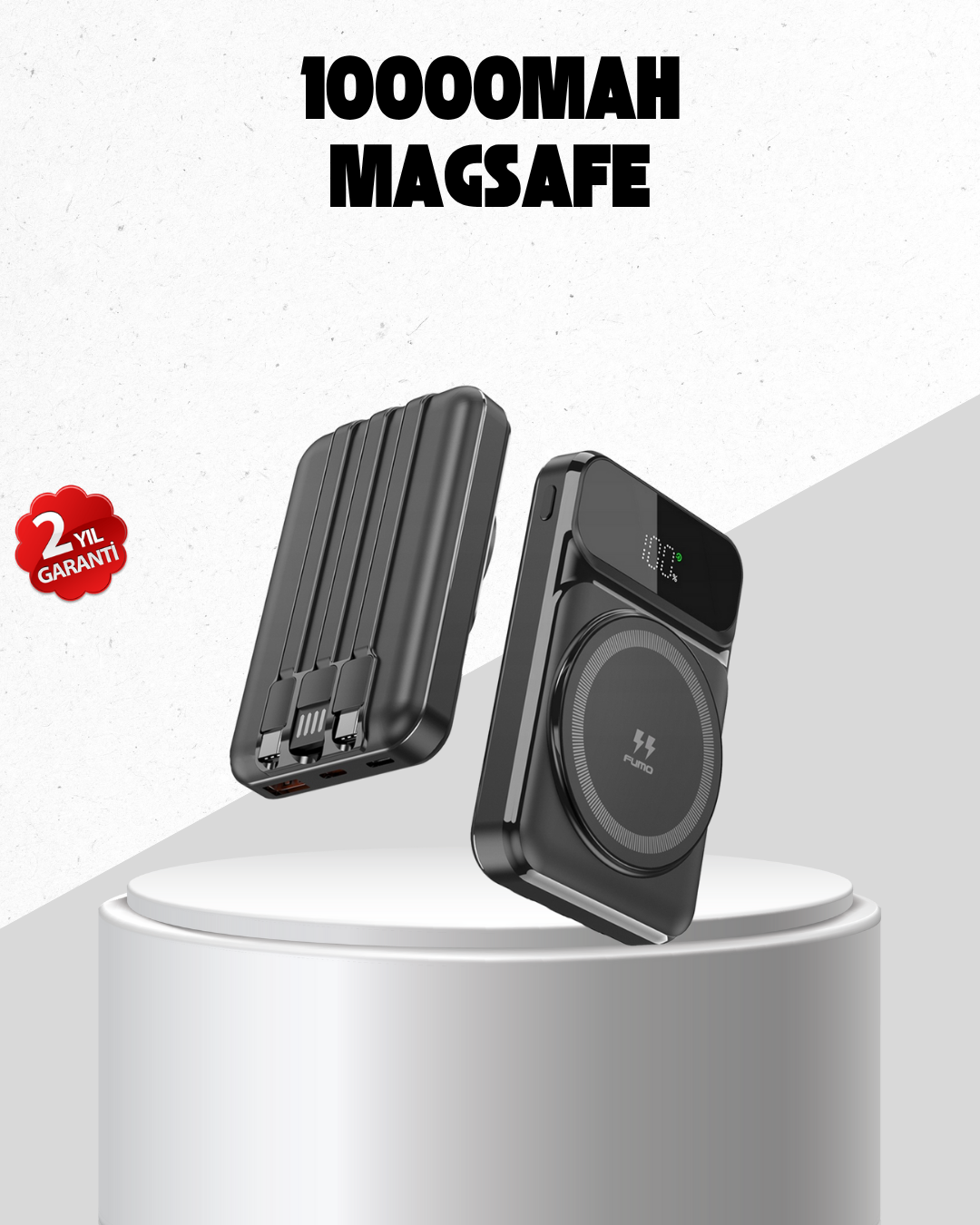 15W Kablosuz Şarj Özellikli 10000 mAh Powerbank – Type-C Hızlı Şarj