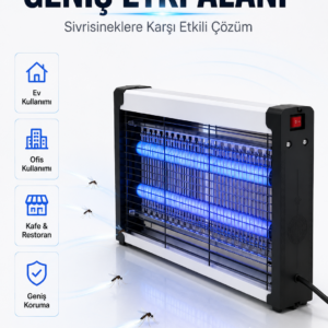 10W UV Haşere Kontrol Cihazı – Sessiz Çalışan Elektrikli Sinek Öldürücü Lamba